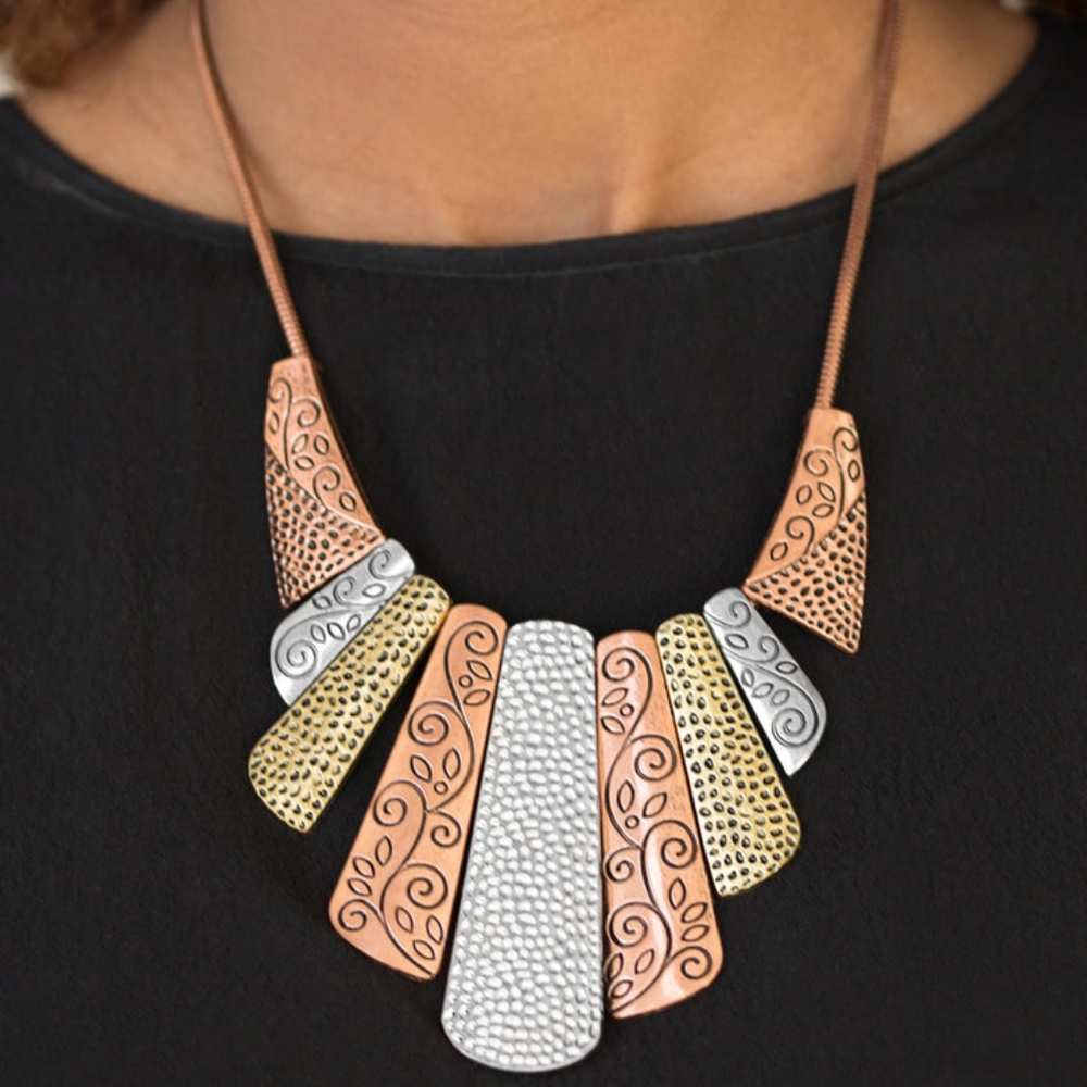 Paparazzi Untamed Copper Blockbuster Necklace